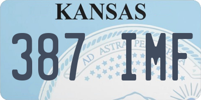 KS license plate 387IMF