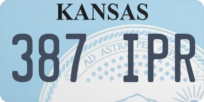 KS license plate 387IPR