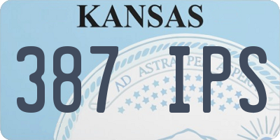 KS license plate 387IPS