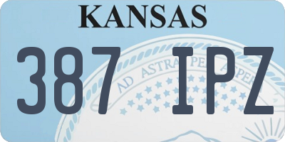 KS license plate 387IPZ