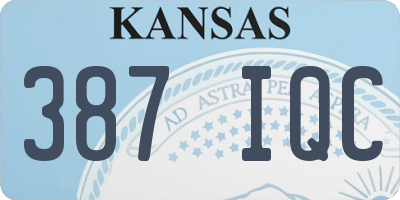 KS license plate 387IQC