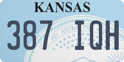 KS license plate 387IQH