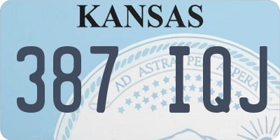 KS license plate 387IQJ