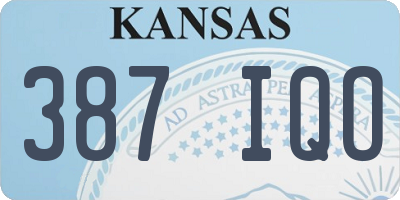 KS license plate 387IQO