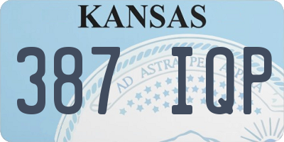KS license plate 387IQP
