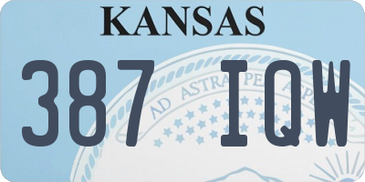 KS license plate 387IQW