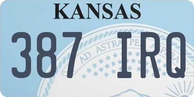 KS license plate 387IRQ