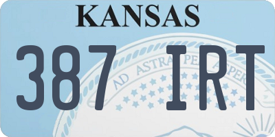 KS license plate 387IRT
