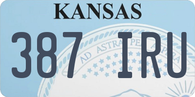 KS license plate 387IRU