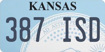 KS license plate 387ISD