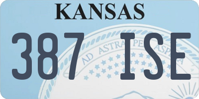 KS license plate 387ISE