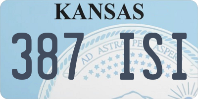 KS license plate 387ISI