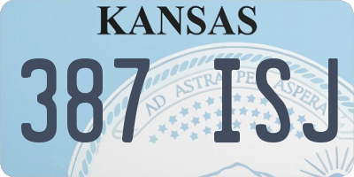 KS license plate 387ISJ