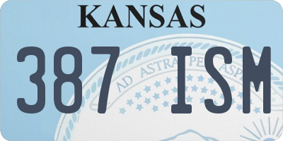 KS license plate 387ISM