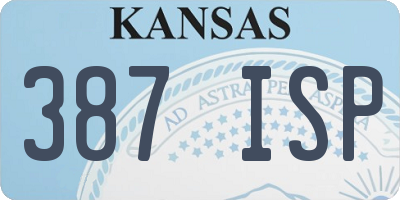 KS license plate 387ISP