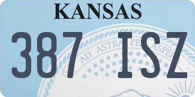 KS license plate 387ISZ