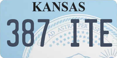 KS license plate 387ITE