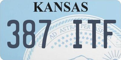 KS license plate 387ITF