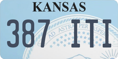 KS license plate 387ITI