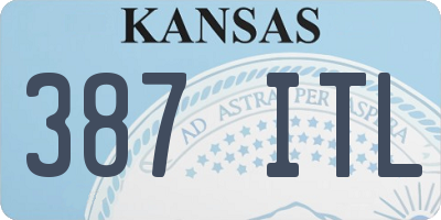 KS license plate 387ITL