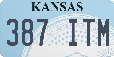 KS license plate 387ITM
