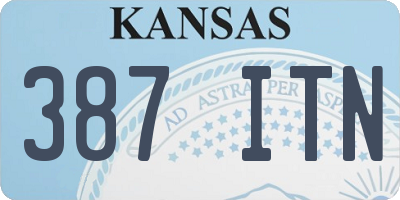 KS license plate 387ITN