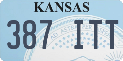 KS license plate 387ITT