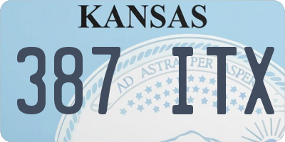 KS license plate 387ITX