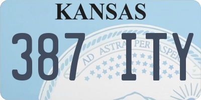 KS license plate 387ITY