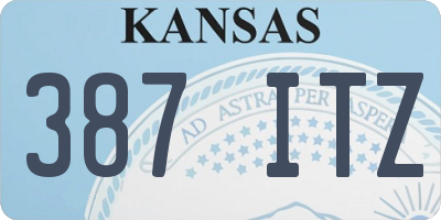 KS license plate 387ITZ