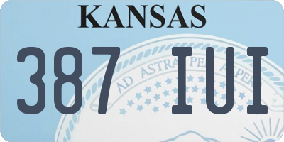KS license plate 387IUI