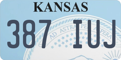 KS license plate 387IUJ
