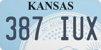 KS license plate 387IUX