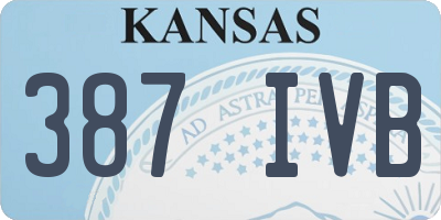 KS license plate 387IVB