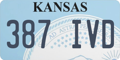 KS license plate 387IVD