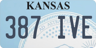KS license plate 387IVE