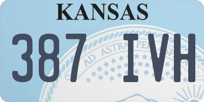 KS license plate 387IVH