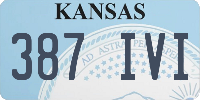 KS license plate 387IVI