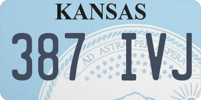 KS license plate 387IVJ