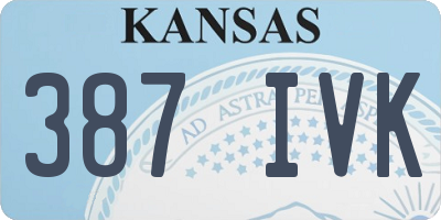 KS license plate 387IVK