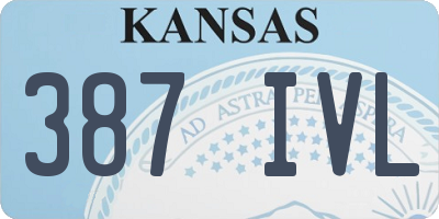 KS license plate 387IVL