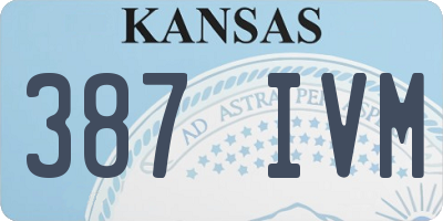 KS license plate 387IVM