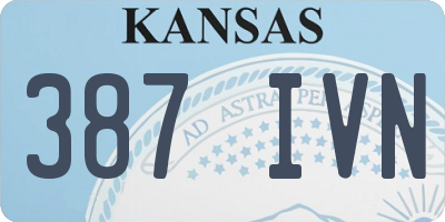 KS license plate 387IVN