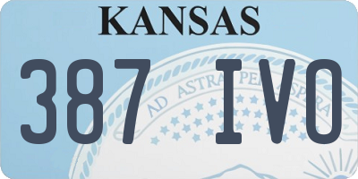 KS license plate 387IVO