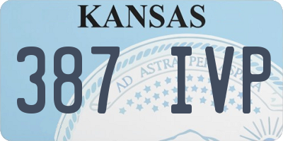KS license plate 387IVP