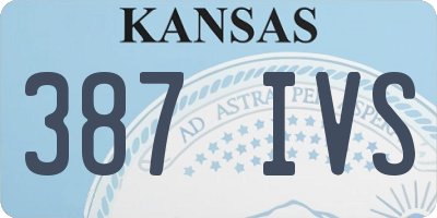 KS license plate 387IVS
