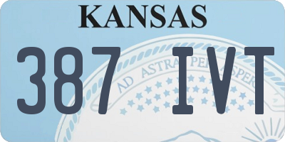 KS license plate 387IVT