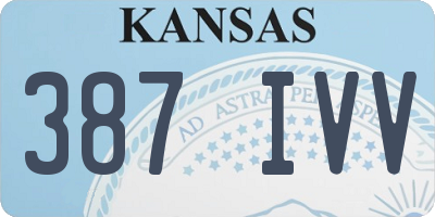 KS license plate 387IVV