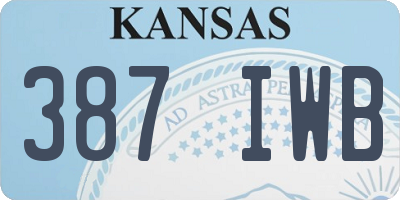 KS license plate 387IWB