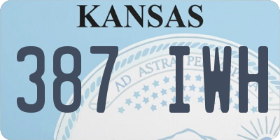 KS license plate 387IWH